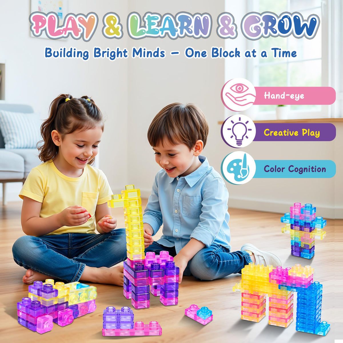 40PCS Original Soft Building Blocks for Kids, Gummy Squishy Stacking Toy