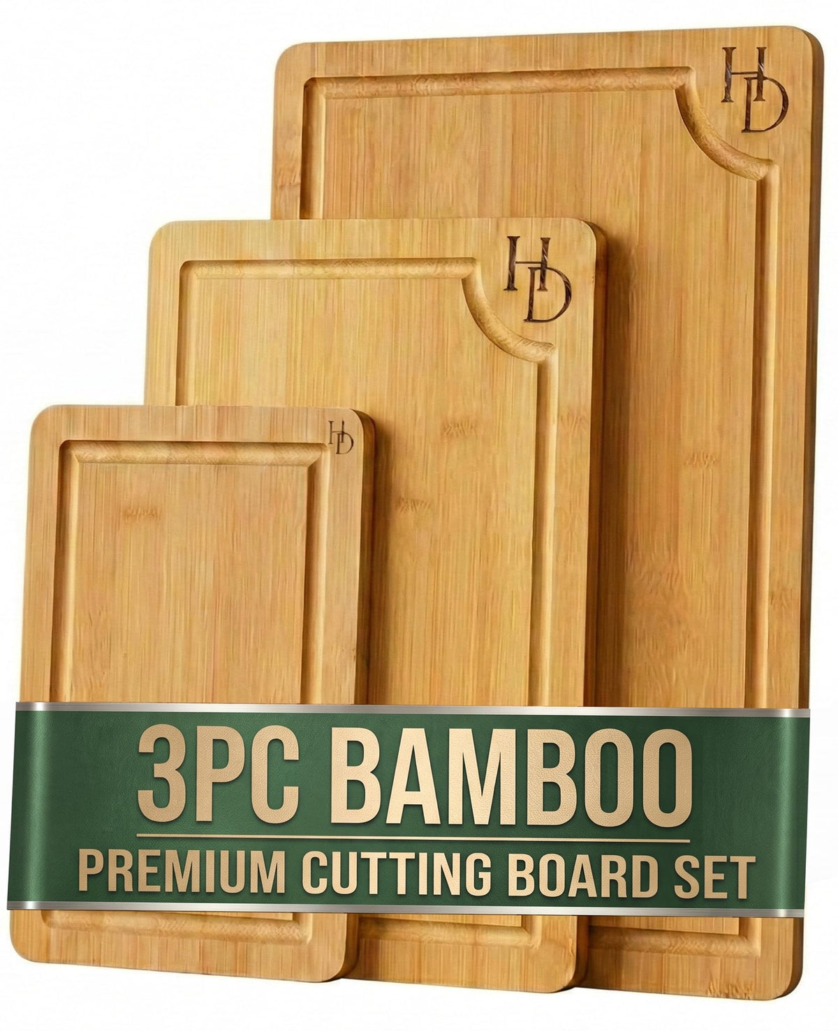 3 Piece Bamboo Cutting Board Set, Cutting Boards For Kitchen