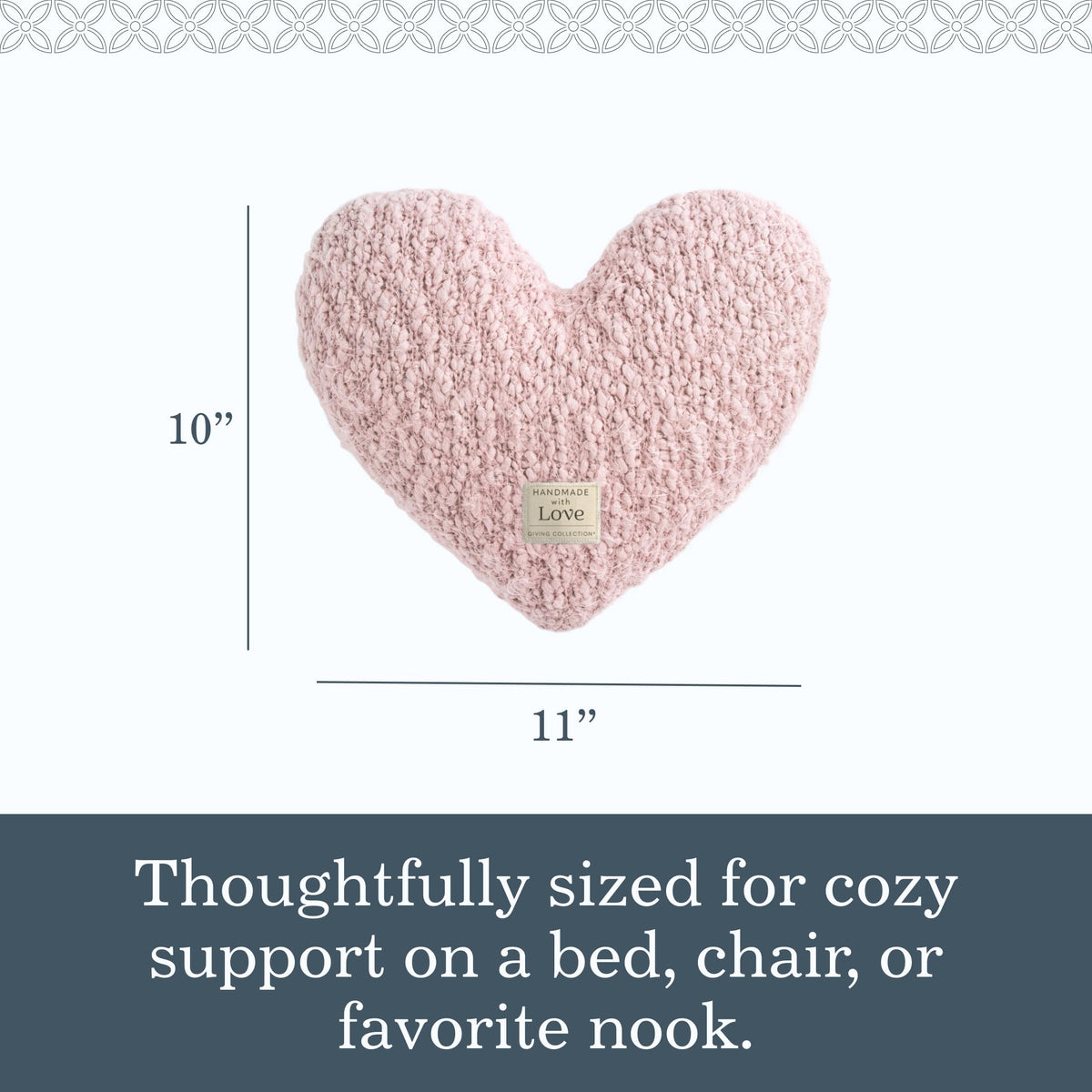 DEMDACO Giving Collection Pink Weighted Giving Heart, 1.85 lbs