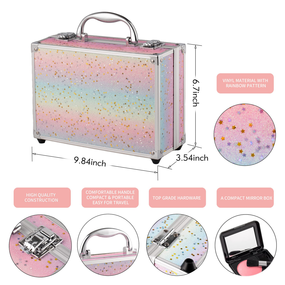 Hot Sugar Makeup Kit for Teenager Girls Starter Cosmetics Set Rainbow