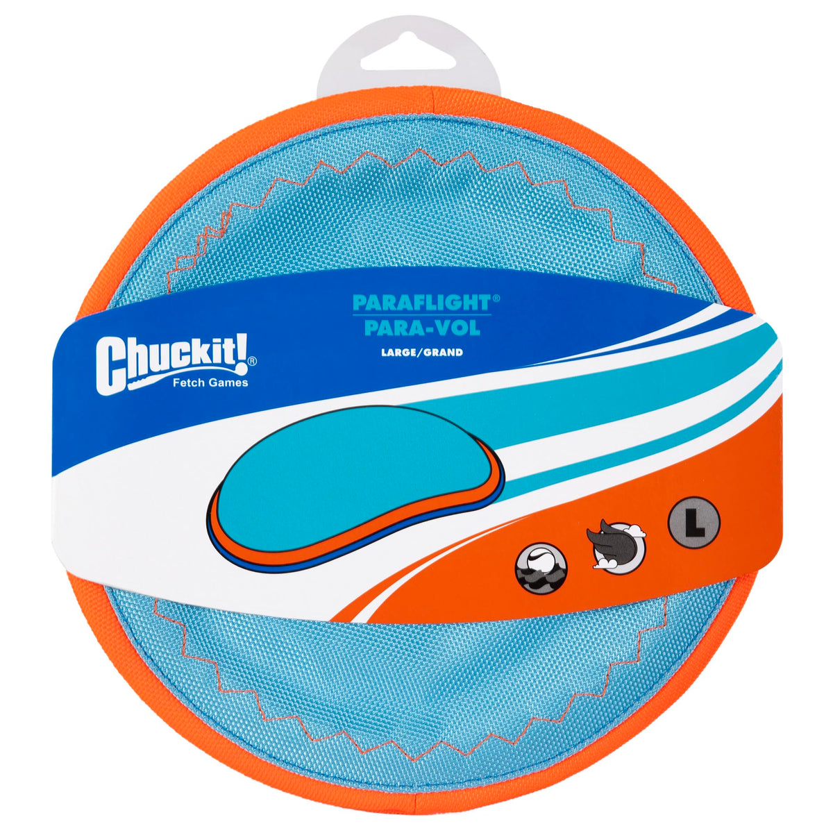 Chuckit! Paraflight Flying Disc Dog Toy, Floats, Size Large, 1 Pack