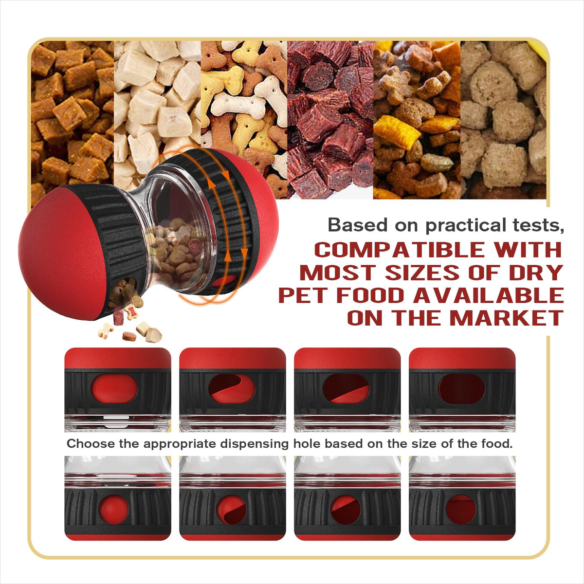 Interactive Dog Puzzle Toy - Mental Stimulation Rolling Treat Dispenser Ball & Slow Feeder Bowl Combo Set | Keeps Your Beloved Dog Focused & Busy | Extra Large Adjustable Treat Dispenser