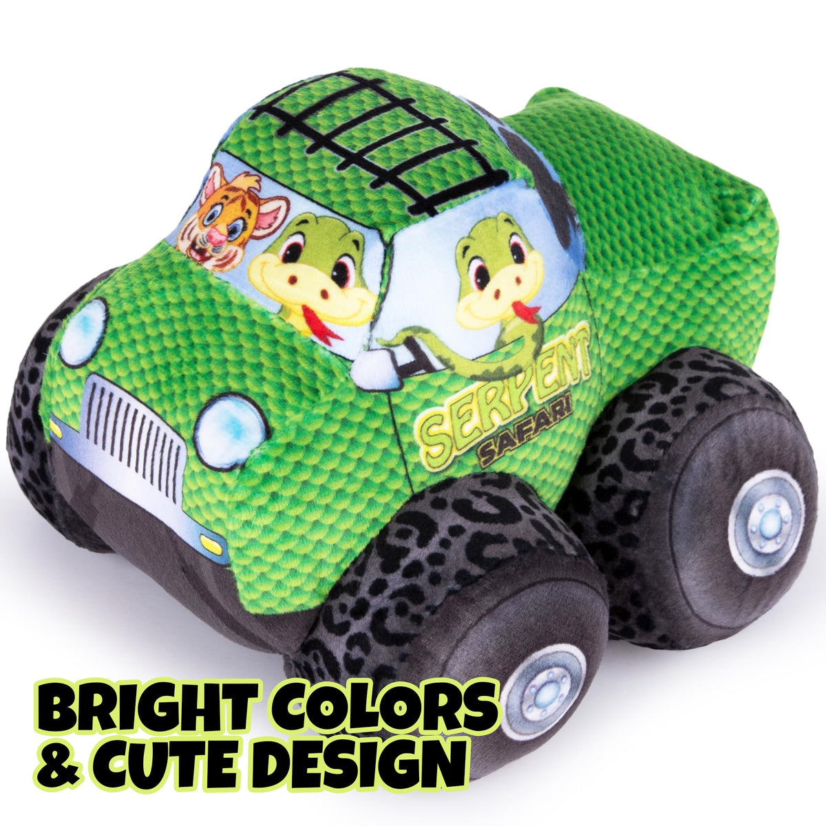 ArtCreativity Plush Monster Truck Safari Design - 8 Inch Big Stuffed Monster Truck - Cool Animal-Themed Design - Soft and Cuddly Toys for Little Boys, Girls, Baby, Toddlers - Great Gift Idea