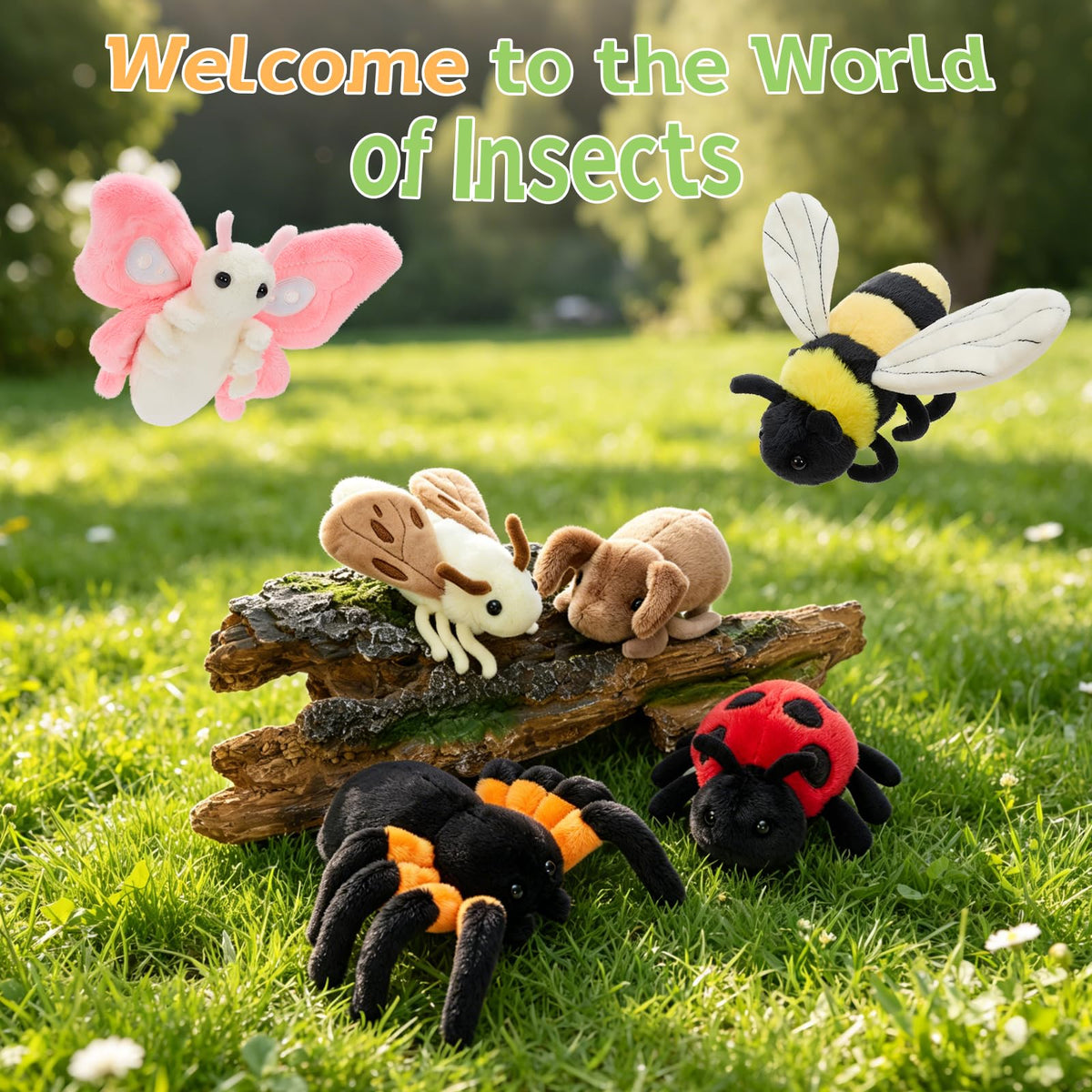 MorisMos Bug Plush Set, 6 Pack 6 Inch Insect Stuffed Animals for Kids