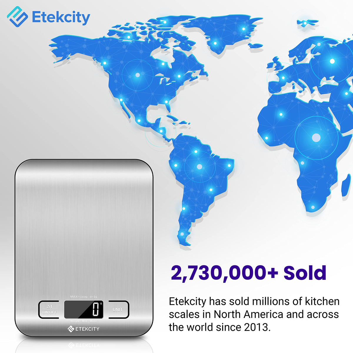 Etekcity Food Kitchen Scale, Digital Grams and Ounces, 11lb