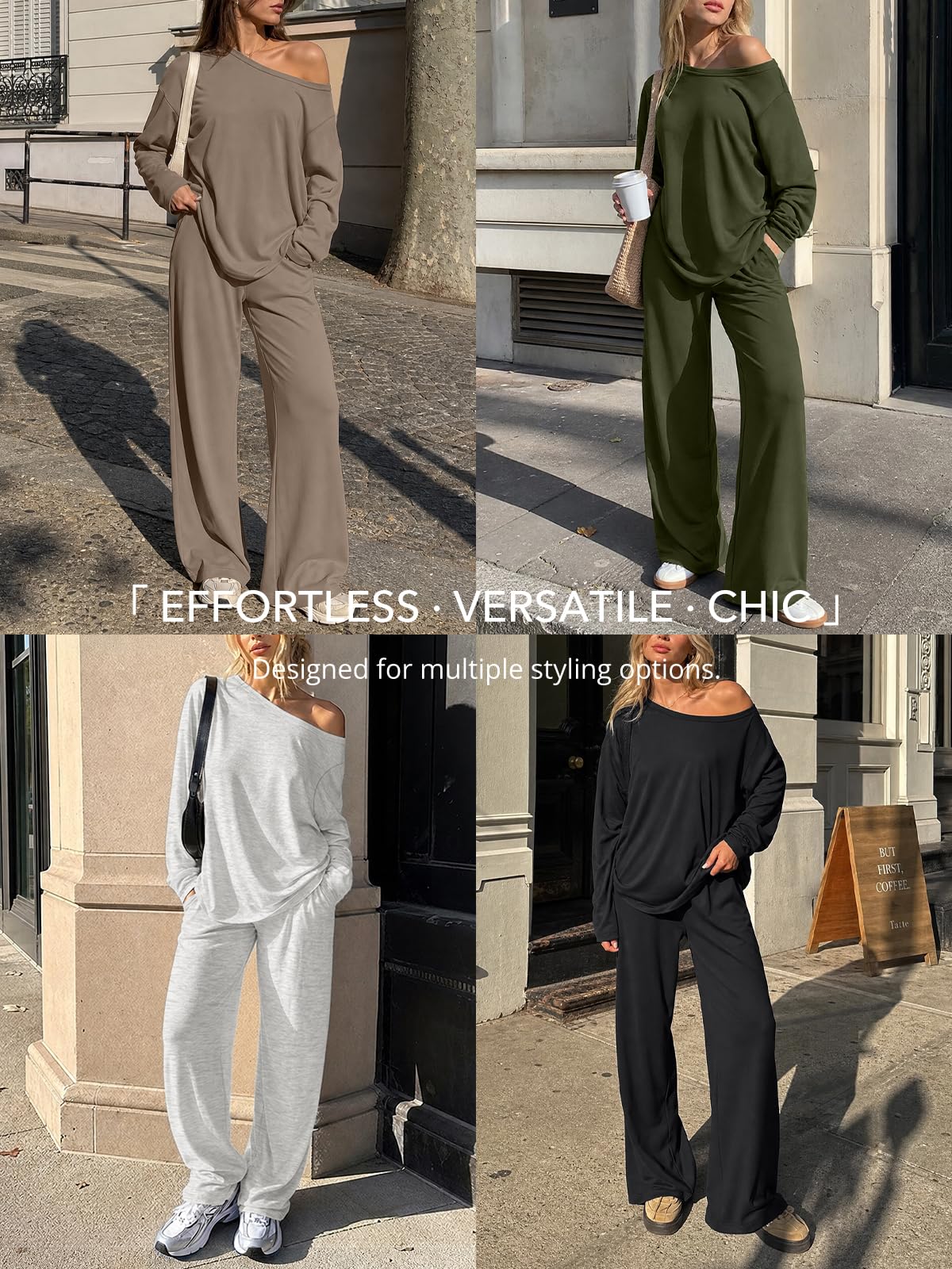 Trendy Queen 2 Piece Lounge Sets for Women 2026 Fall Outfits Sweat Sets