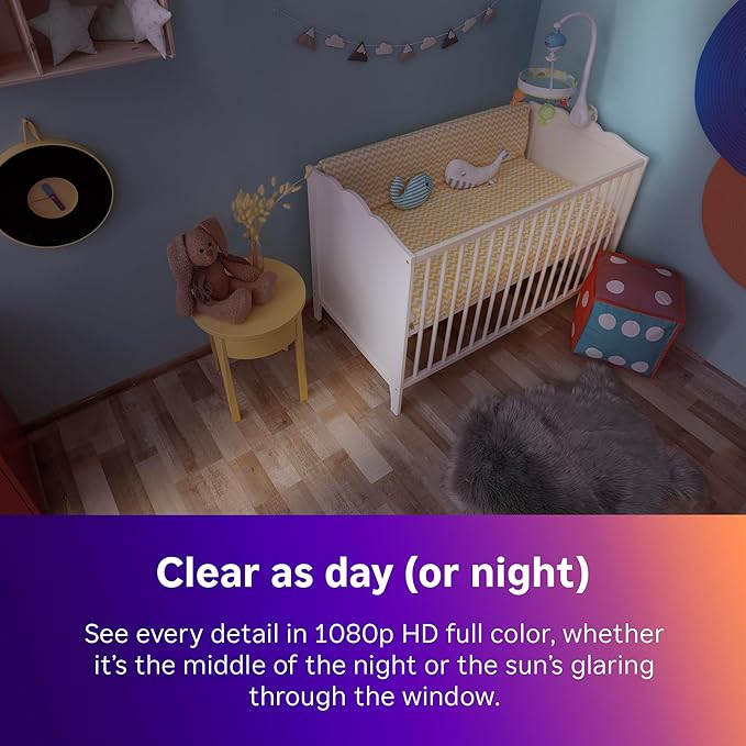 Roku Indoor Camera - Home Security - 2-Pack - Wired Security Camera & Pet Monitor with 1080p HD Color Night Vision, Works with Alexa & Google, Motion & Sound Detection, WDR & WiFi 6