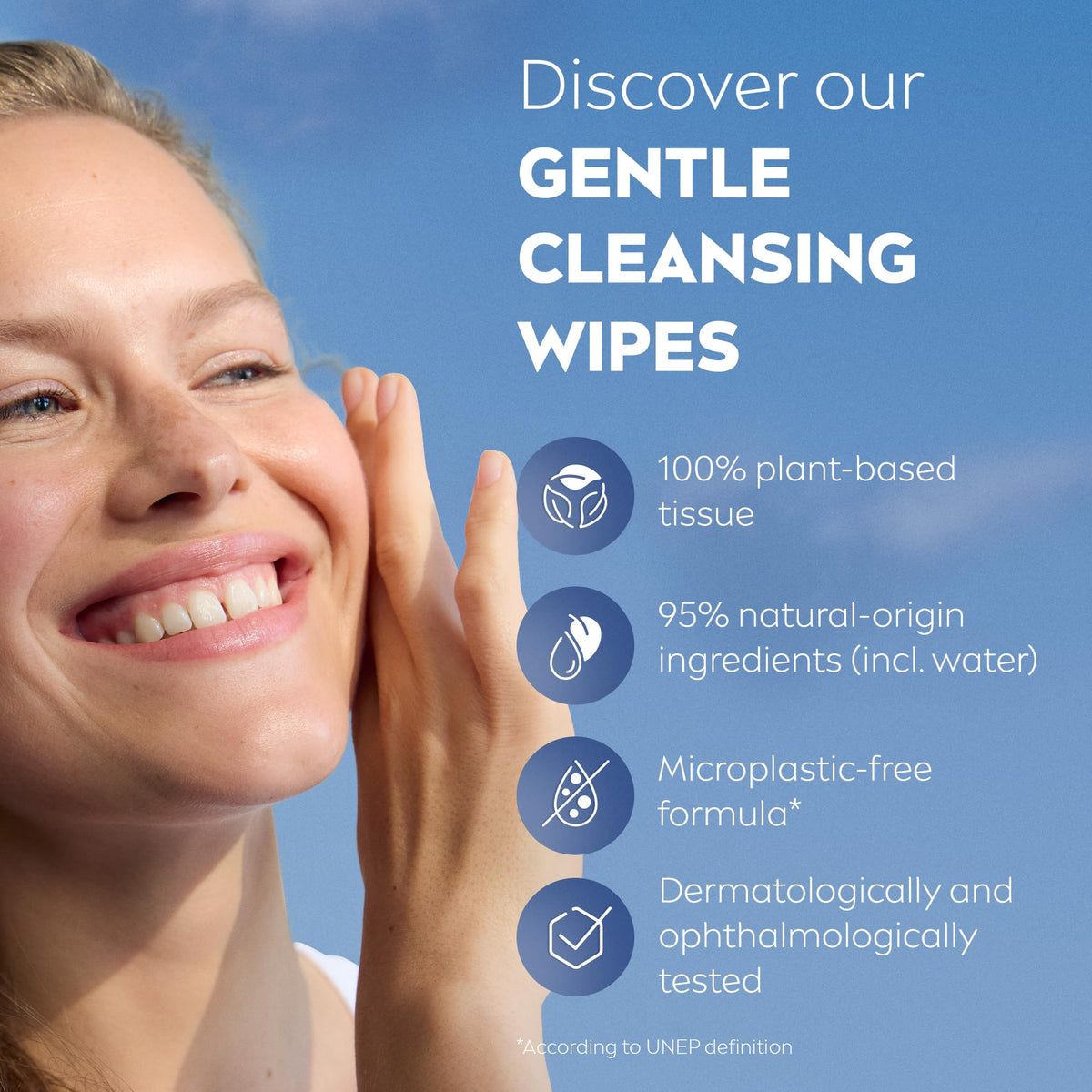 NIVEA 3-in-1 Refreshing Face Cleansing Wipes (40 Count), Normal/Combination Skin, Biodegradable, Plant-Based Fibres, Makeup Remover, Dermatologically Tested