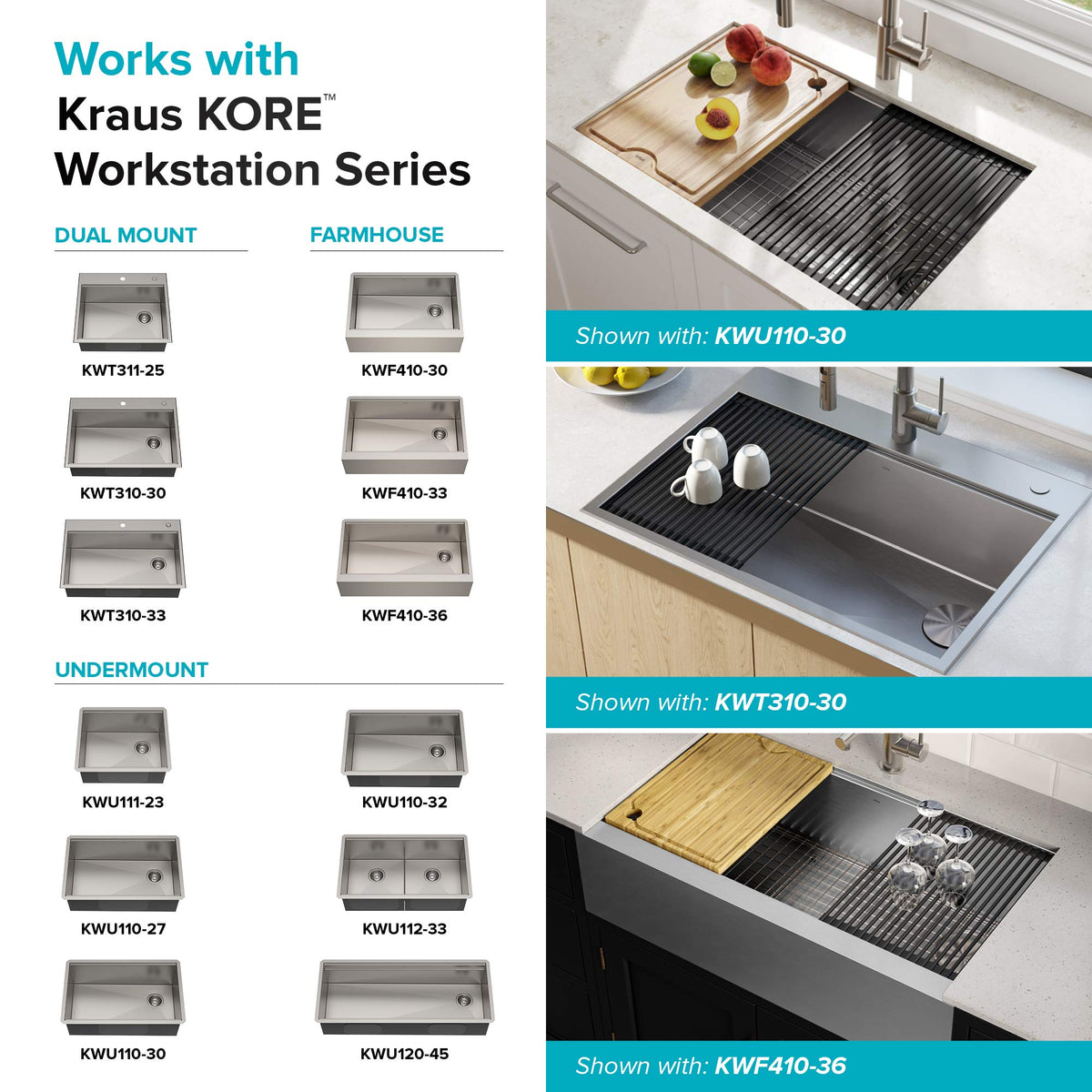 Kraus Multipurpose Workstation Sink Roll-Up Dish Drying Rack, Colander and Trivet in Dark Grey, KRM-11DG