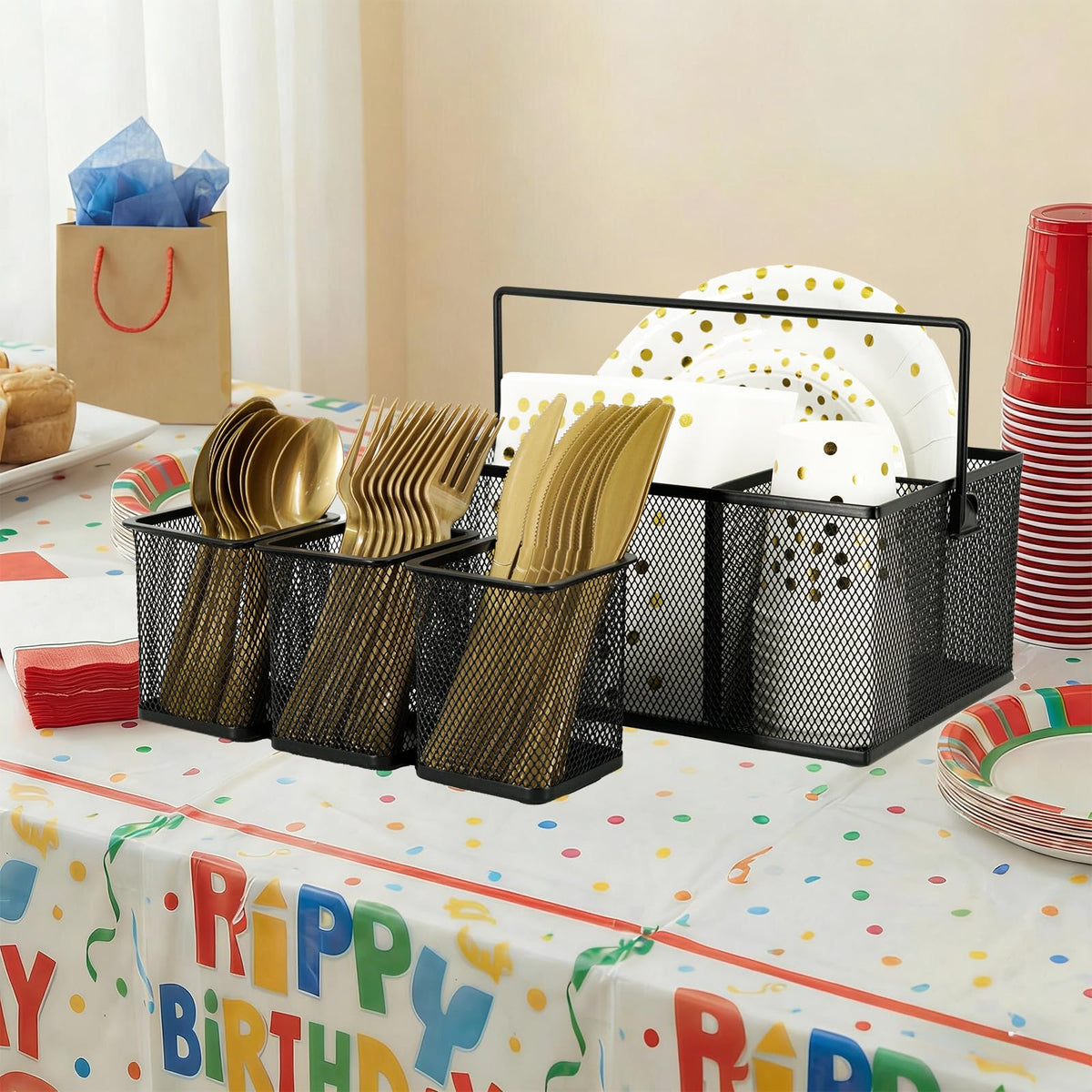 Neudeco Utensil Holder Set of 3, Black