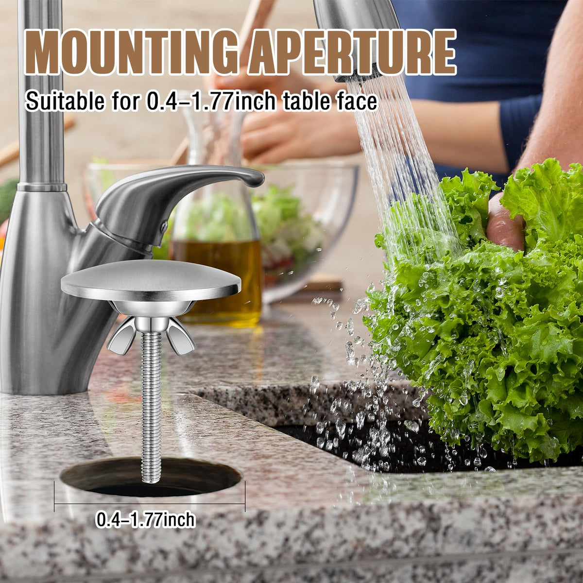 LEIFIDE 2 Inch Faucet Hole Cover for Kitchen Sink,Brushed Stainless Steel