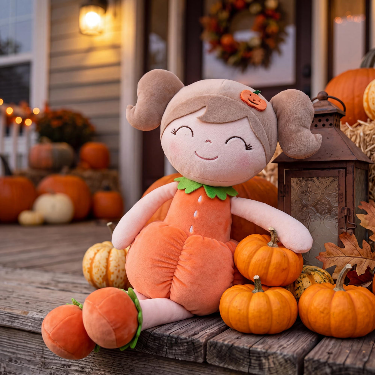 Halloween Plush Toy, Trick-or-Treat Gift, Pumpkin Doll, Keychain, Gift Bag