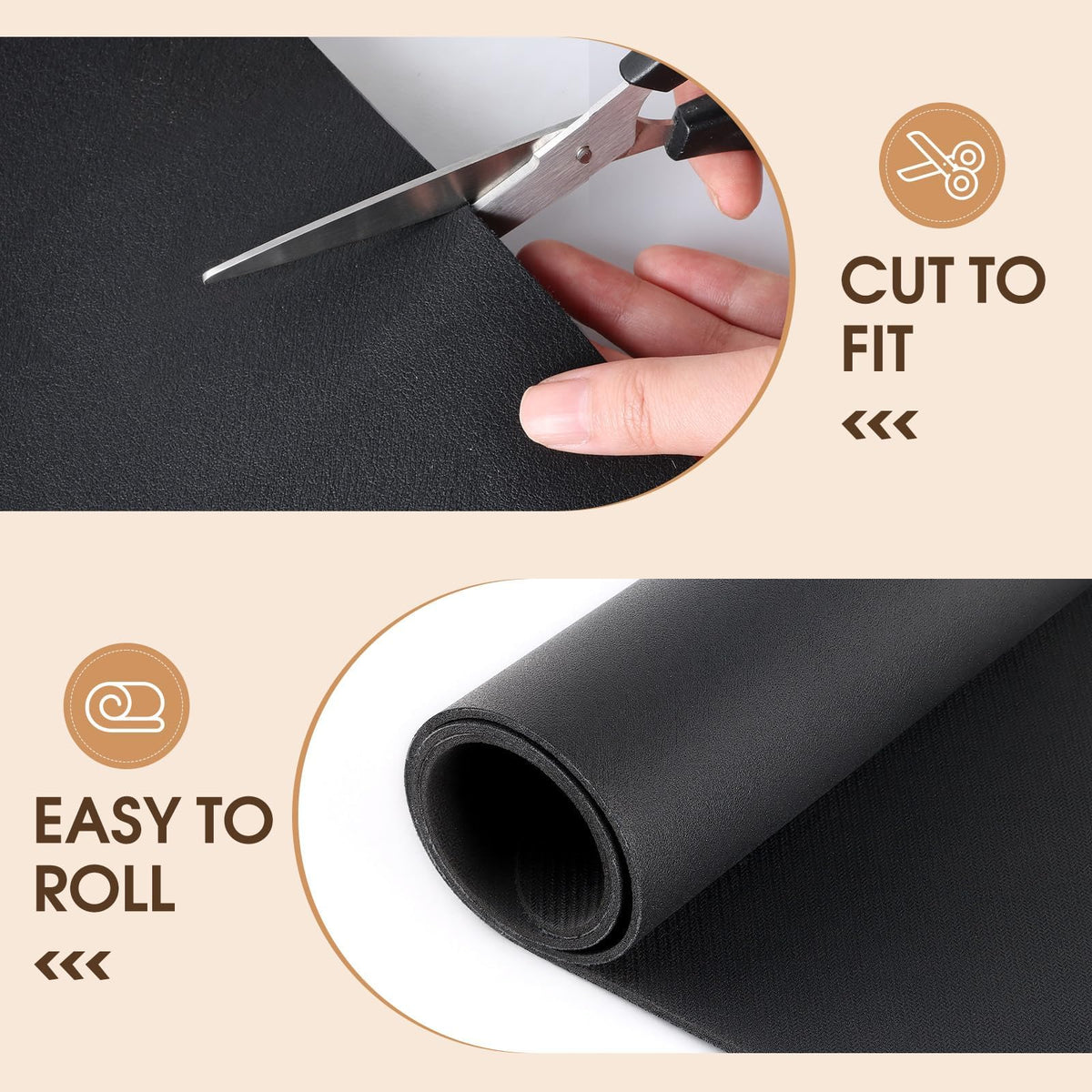 Coffee Mat Super Absorbent Dish Drying Mat Coffee Bar Mat 12"x 19", Black