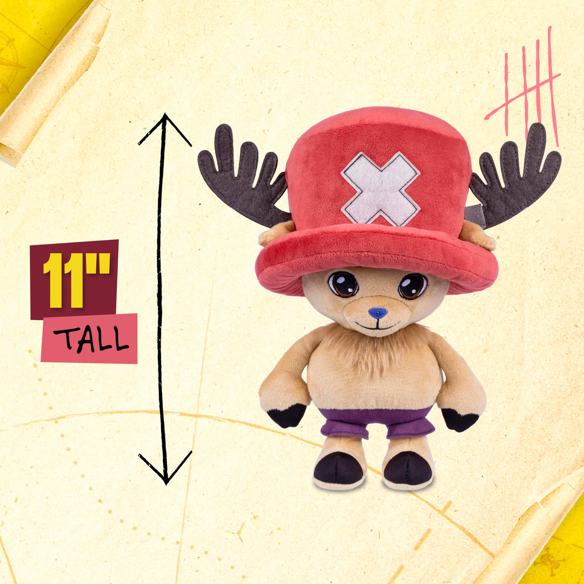 One Piece Large Plush Chopper, 12-Inch Soft Collectible Toy