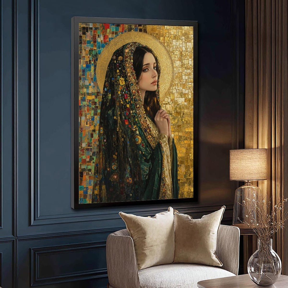 Mary Magdalene Catholic Wall Art Saint Portrait Sacred Woman Spiritual Icon