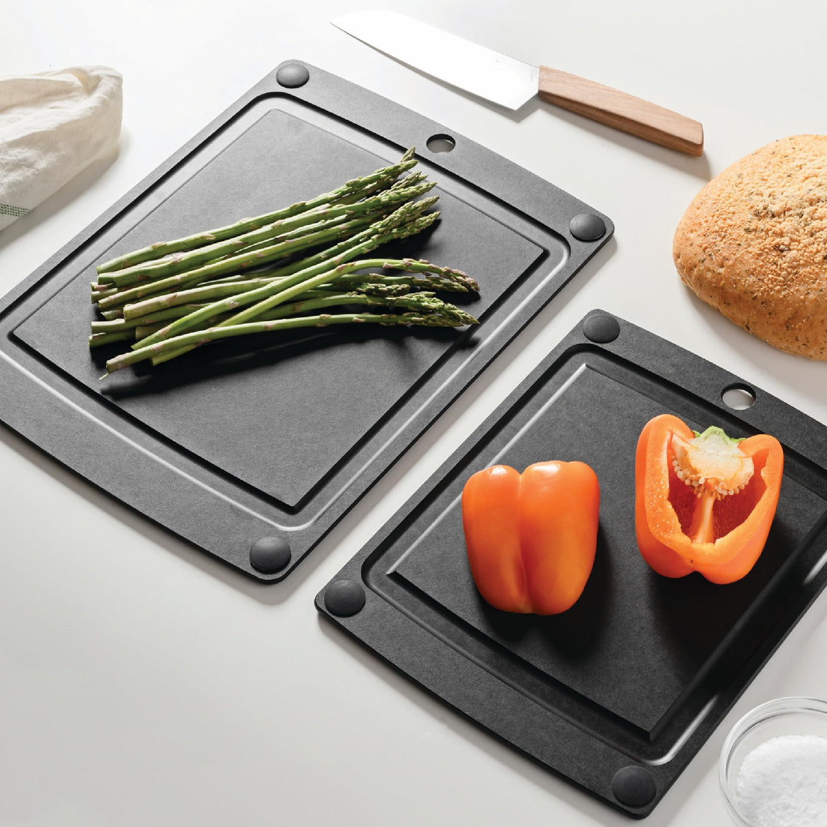 Epicurean All in One Slate Cutting Board, 11.5x9-in Juice Groove, Slate