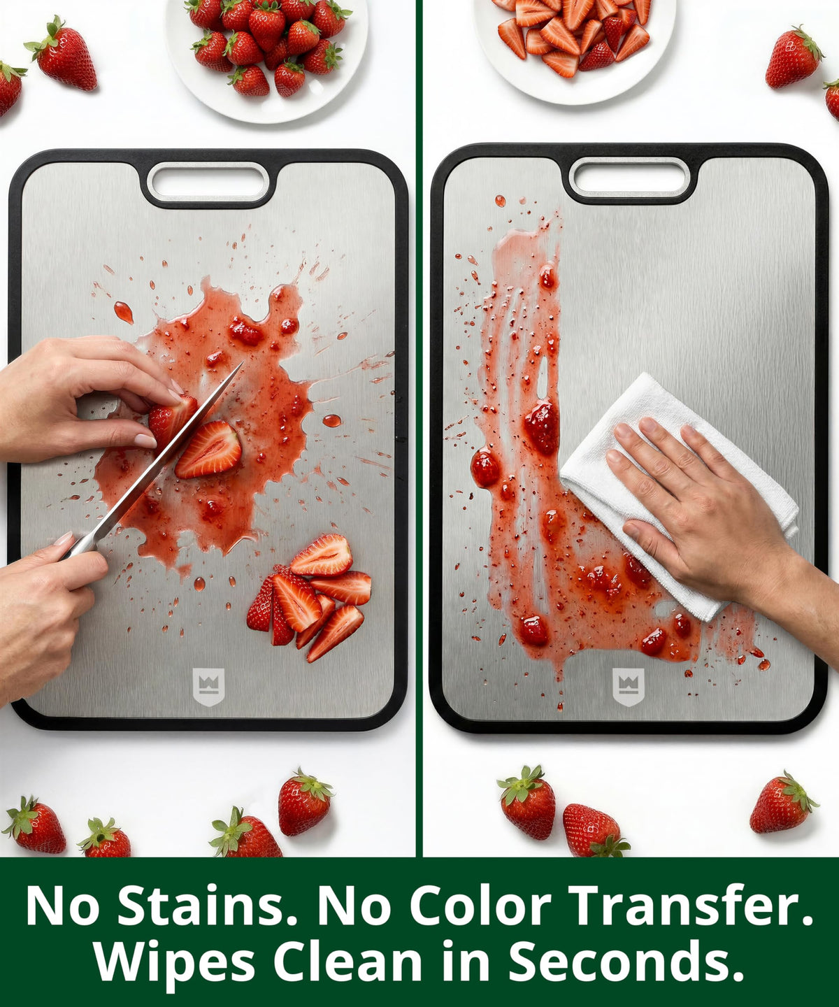 ROYAL CRAFT WOOD Cutting Board with Juice Groove - Kitchen Chopping Board for Meat Cheese and Vegetables, Heavy Duty Serving Tray
