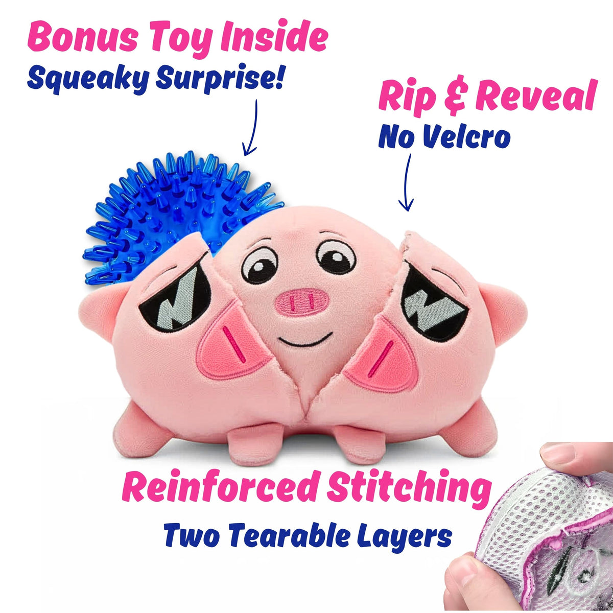 Dog Toy for Aggressive Chewers, Tough Squeaky Chew Ball, Large Breeds Gift