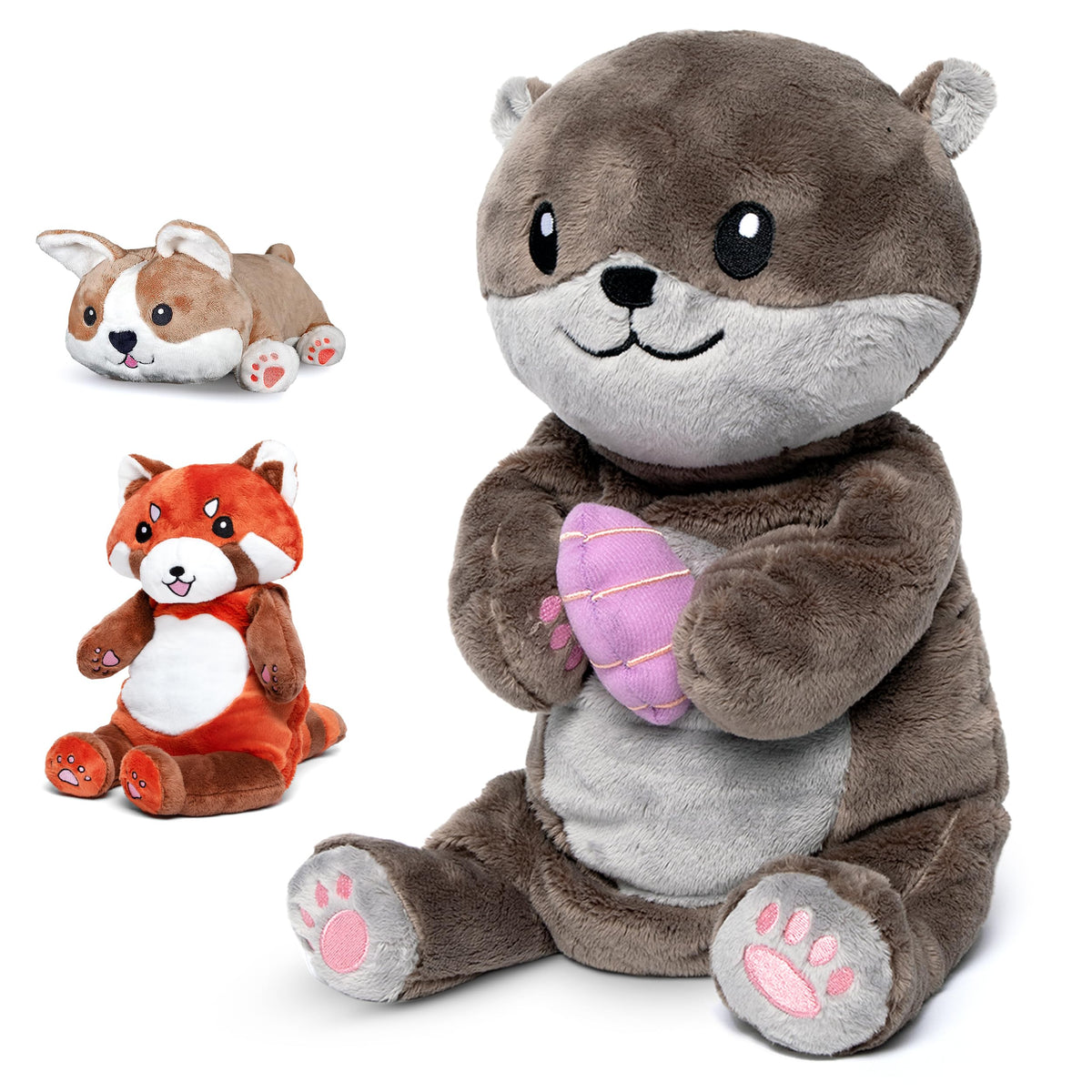 Funpanions Weighted Stuffed Animals – 4LB Cute Plush for Adults, Teens & Kids - Large Sea Otter (Non-Machine Washable)