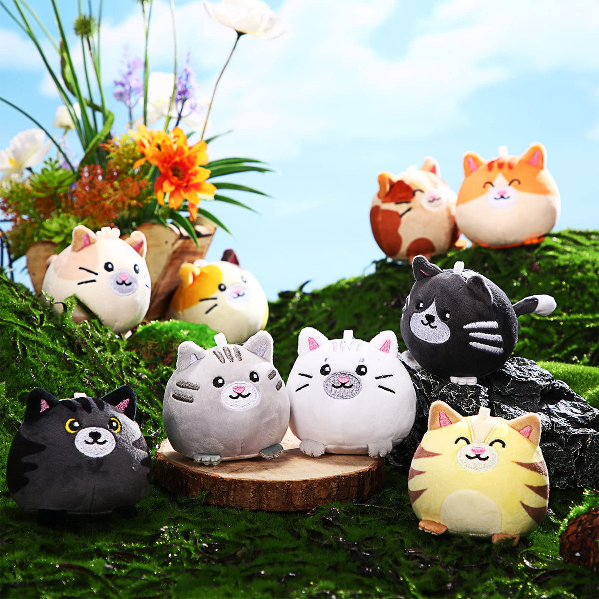 Libima 9 Pcs Mini Stuffed Animals Bulk Small Plushies, Cat