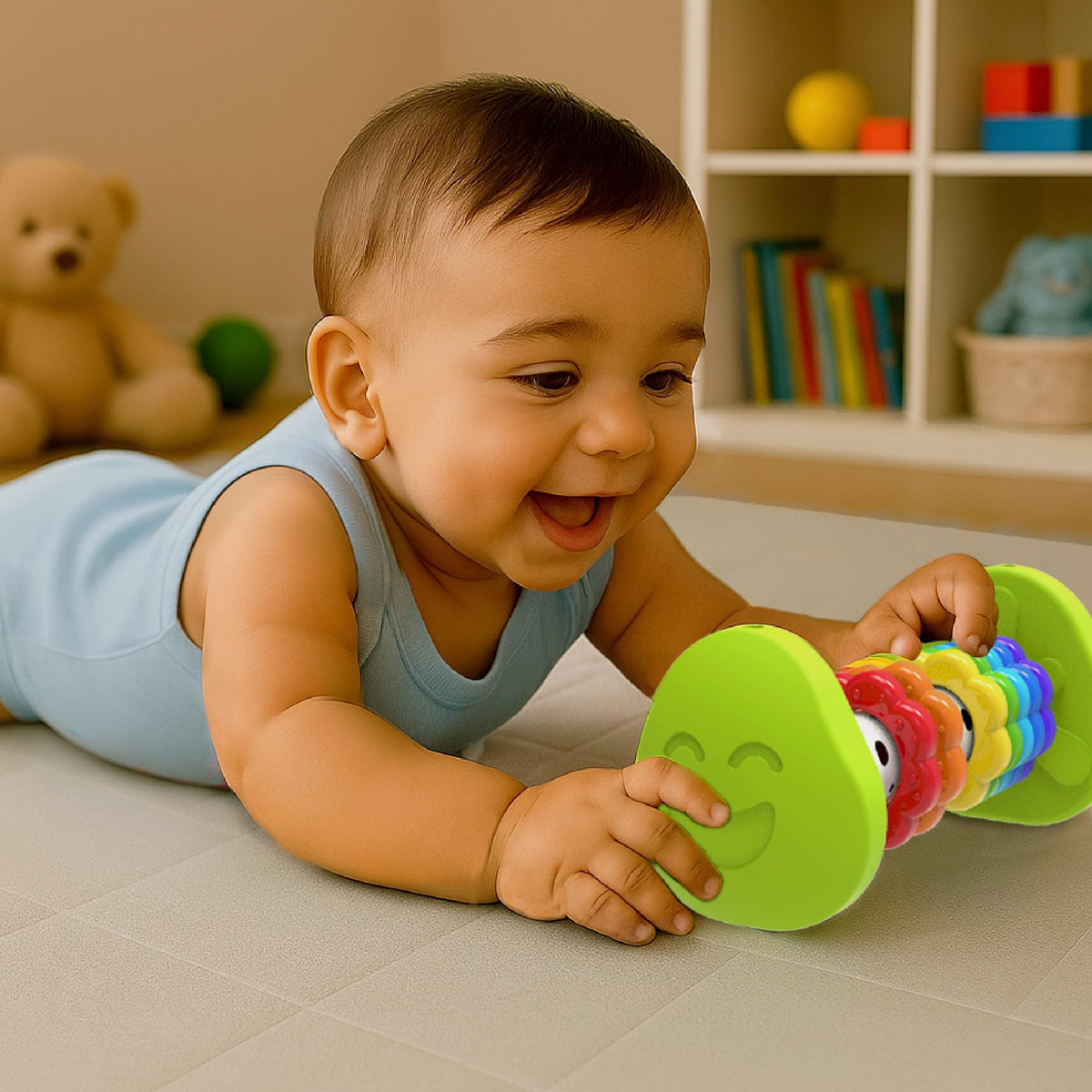 Imagimake Leaps & Bounds - Tummy Time Roller, Sensory Toy, Ages 3 Months+