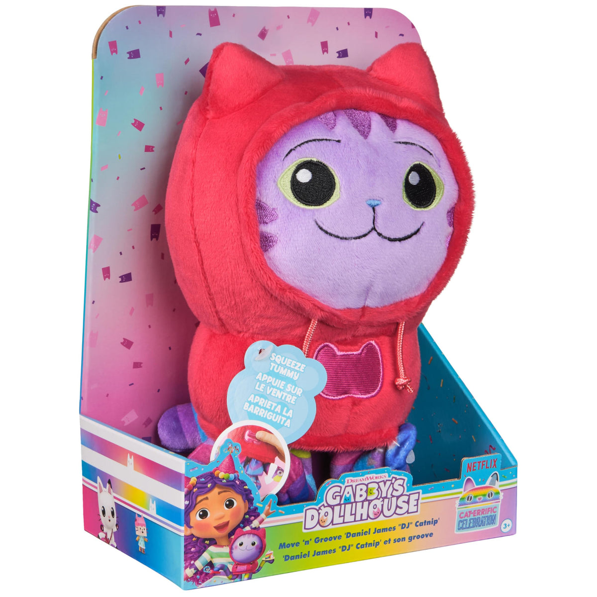 Gabby’s Dollhouse, Move & Groove Daniel James DJ Catnip Plush Toy