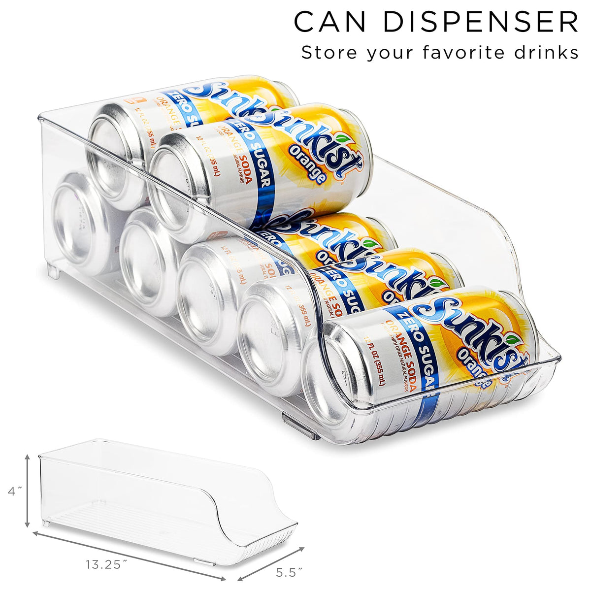 Sorbus Fridge Organizers and Storage Bins for Pantry & Fridge (6 Piece Set)