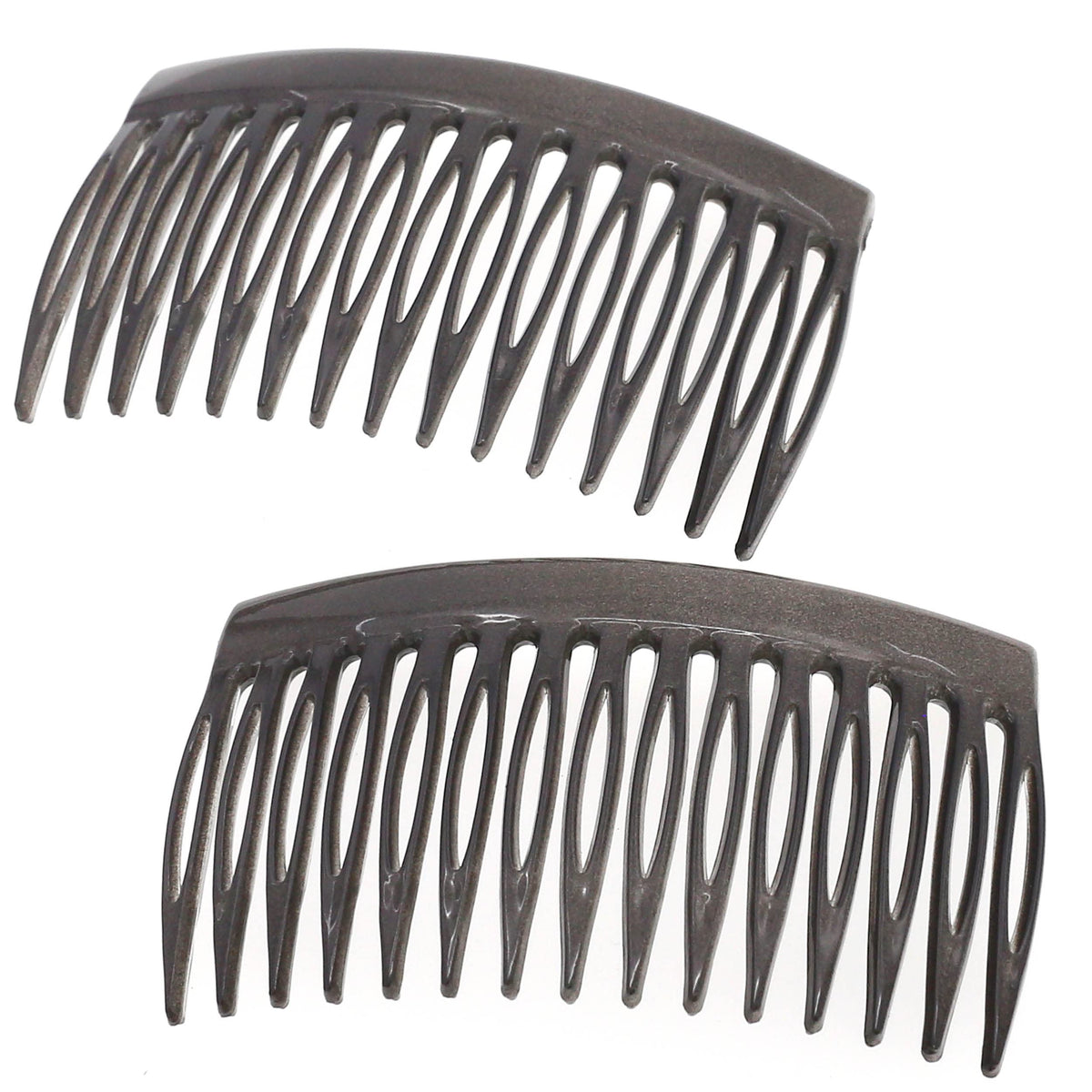 Camila Paris Cp3113 French Hair Side Comb, Small, Curved Gray French Twist Hair Combs Decorative, Strong Hold Hair Clips For Wom