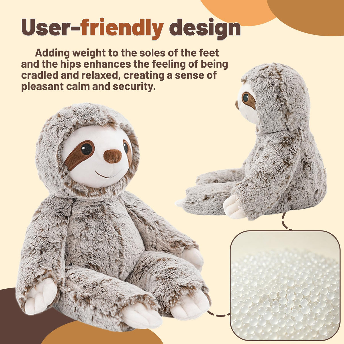 JUSTQUNSEEN Sloth Stuffed Animal Plush 8.6" Cute Soft Plushies for Kids Adults Anxiety Relief Home Decor Birthday Gift