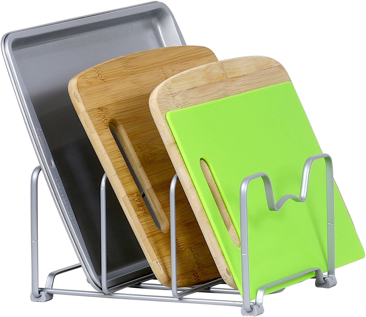 Simple Houseware Cabinet Bakeware Organizer Rack Holder, 2 Pack, Silver