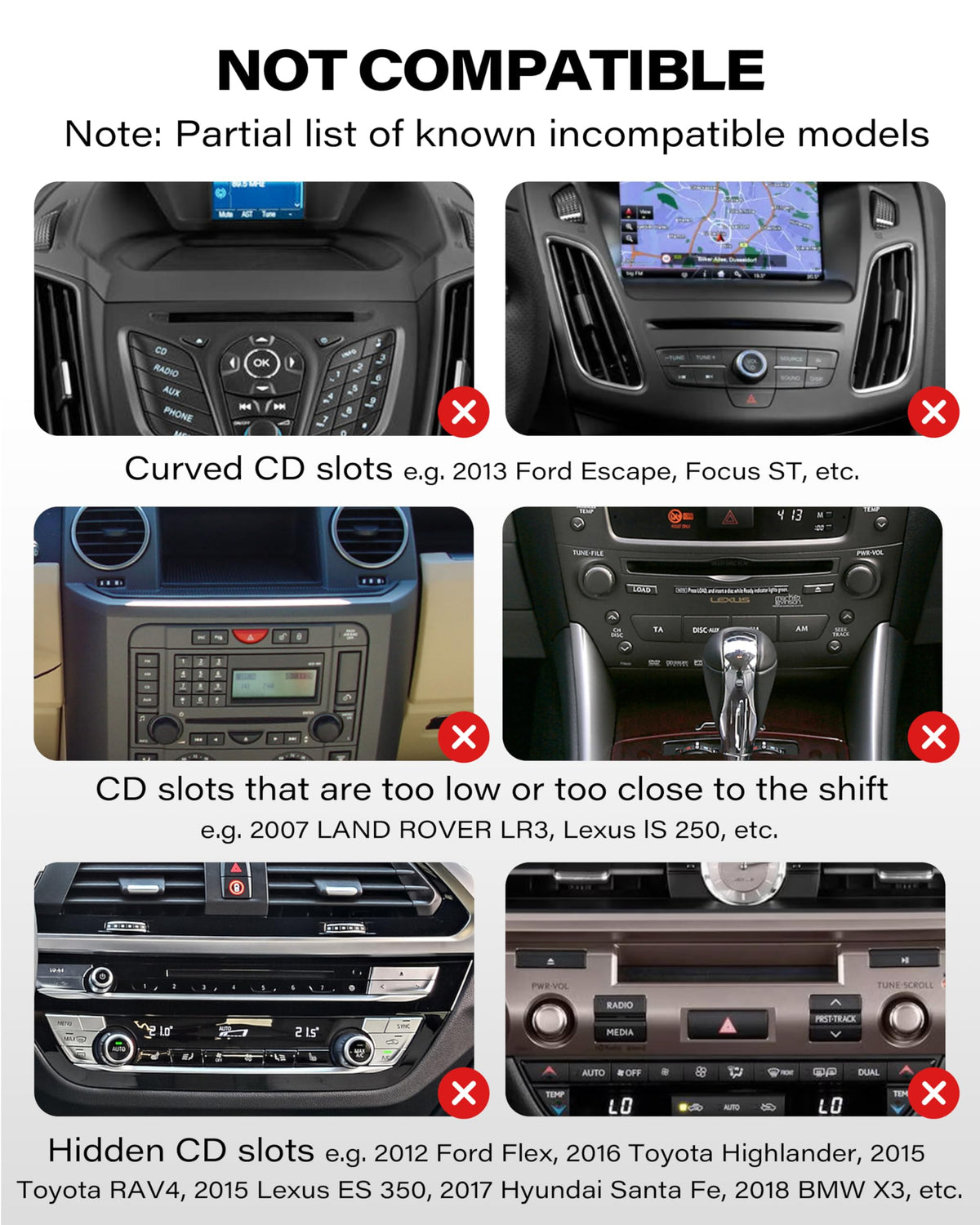 1Zero for MagSafe CD Phone Holder for Car, Foldable Longarm CD Phone Mount