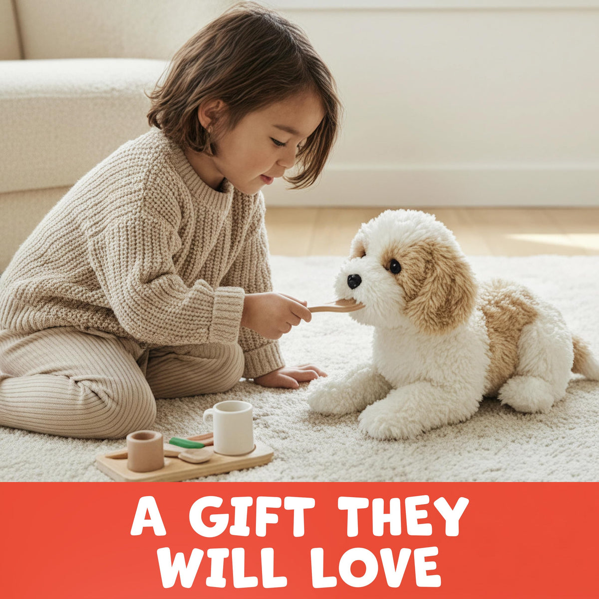 FAO Schwarz 22" Adopt-A-Pets Cavachon Plush Puppy Dog, Kids Stuffed Animal