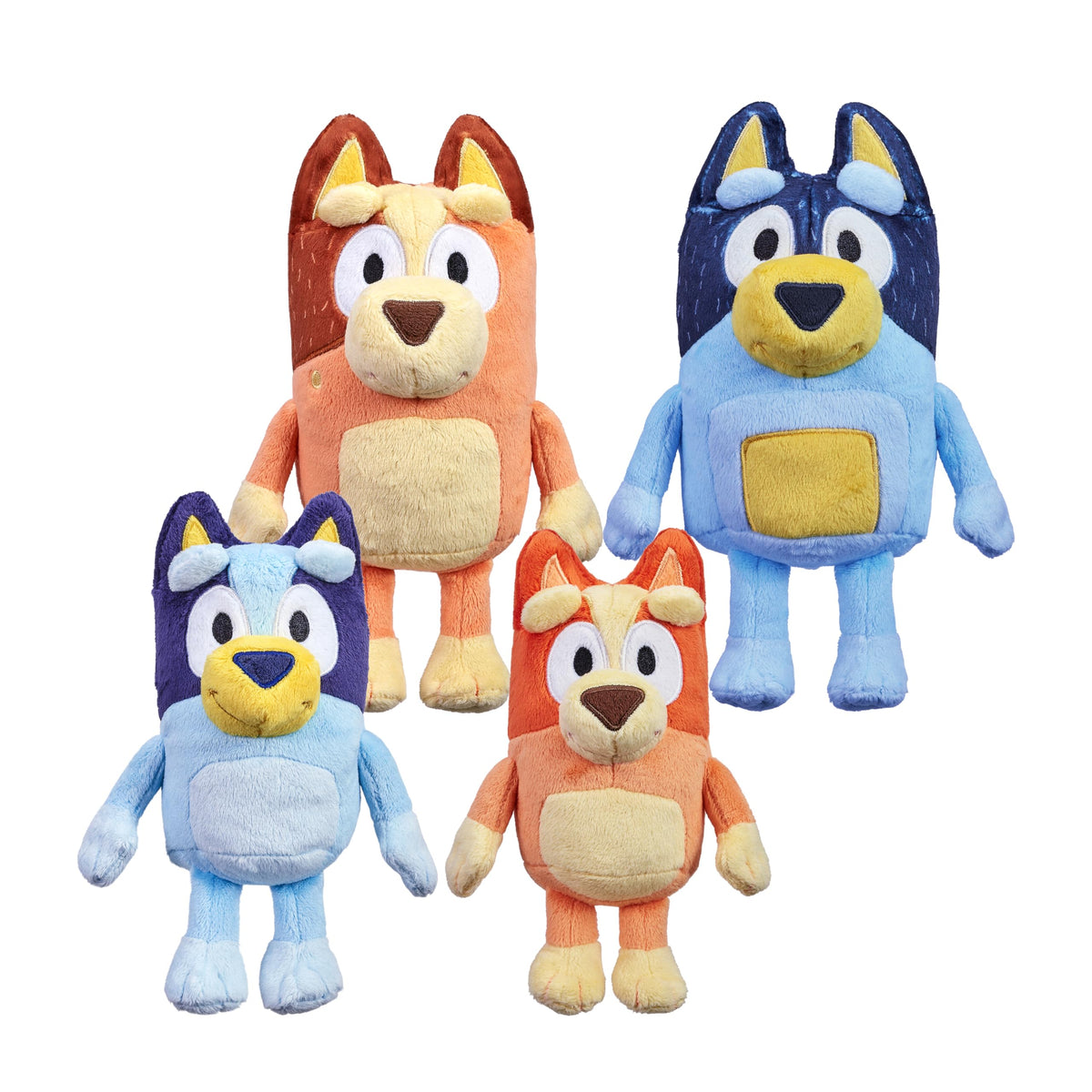 Bluey Heeler Family Stuffed Animal Set of 4, 7-8” Plush Figure Toys