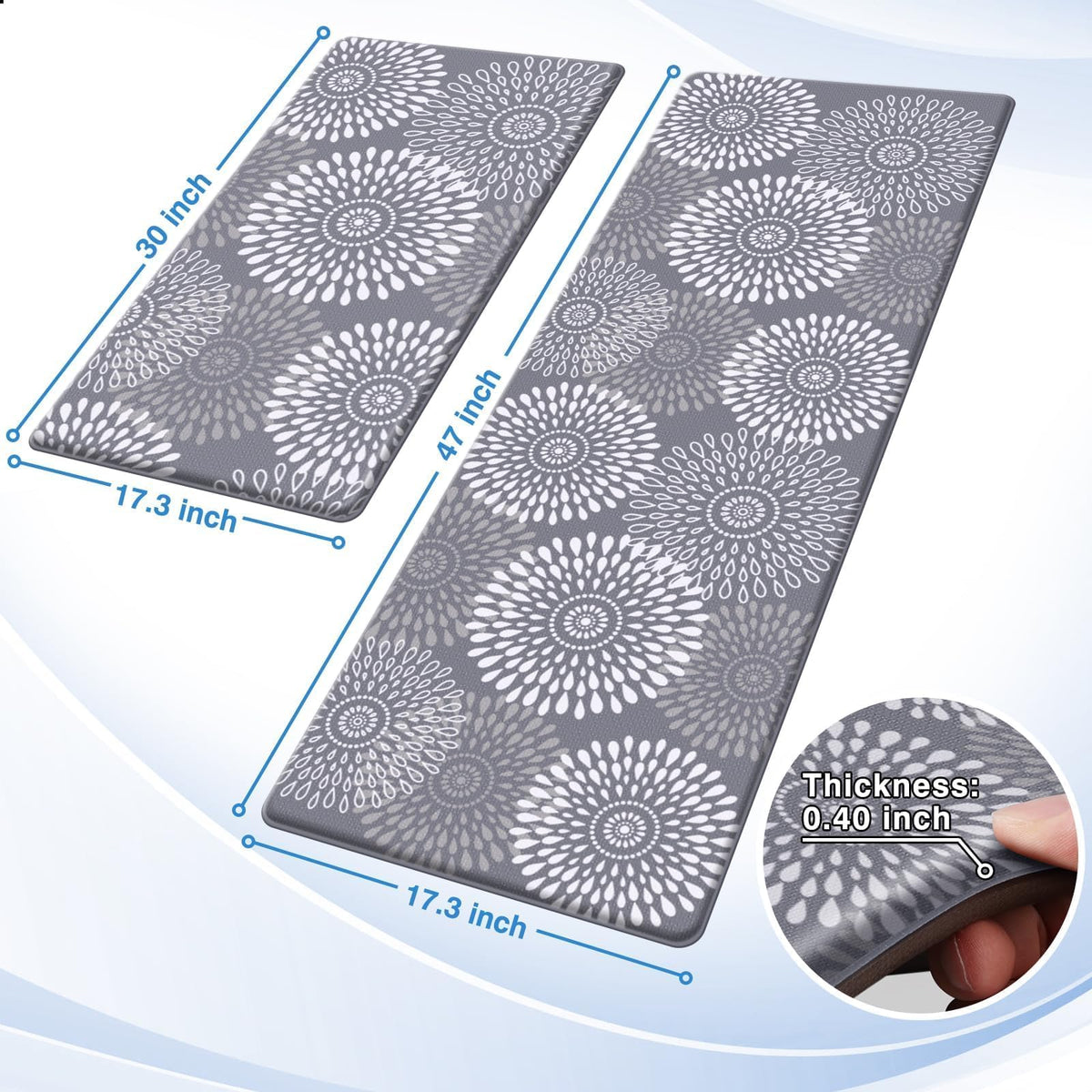 LuxStep Kitchen Mats for Floor,Cushioned Rug Anti-Fatigue for Kitchen Decor