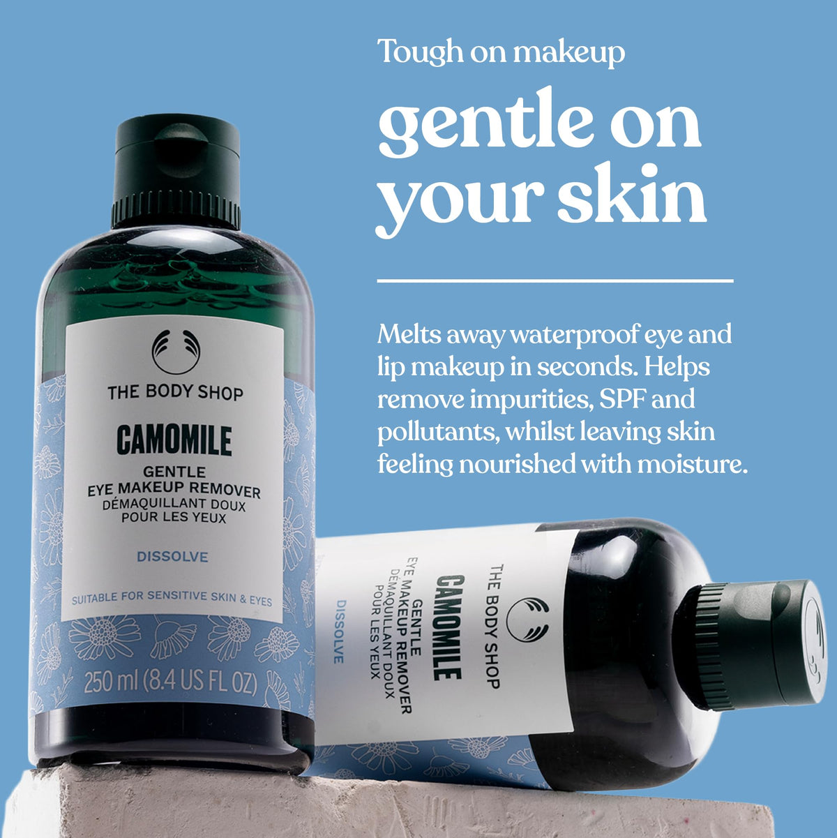 The Body Shop Camomile Gentle Eye Makeup Remover | Soothing, 8.4 Fl Oz