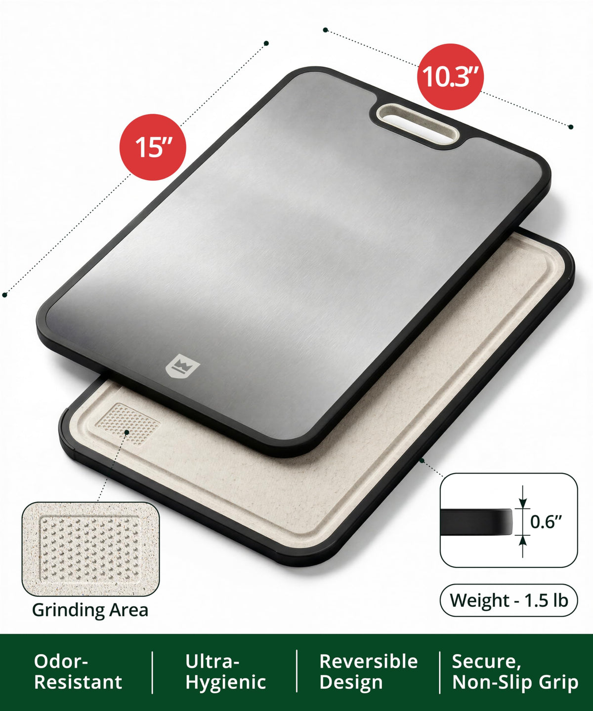 ROYAL CRAFT WOOD Cutting Board with Juice Groove - Kitchen Chopping Board for Meat Cheese and Vegetables, Heavy Duty Serving Tray