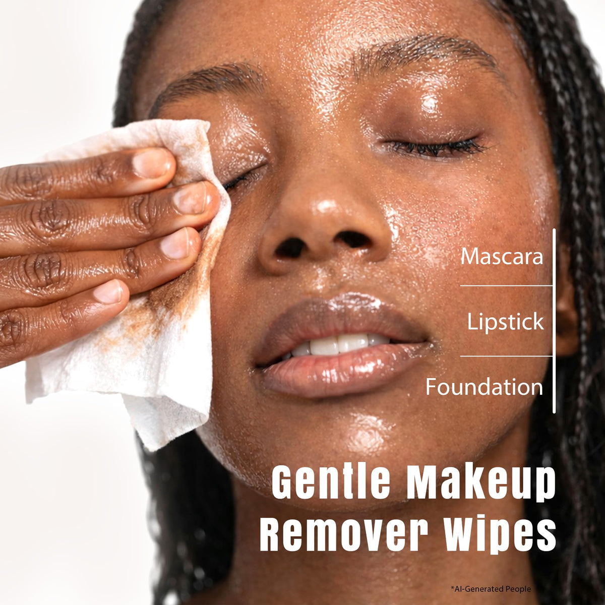 Ourmed Life Rose Water Hydrating Makeup Remover Wipes, Portable, 60 Ct