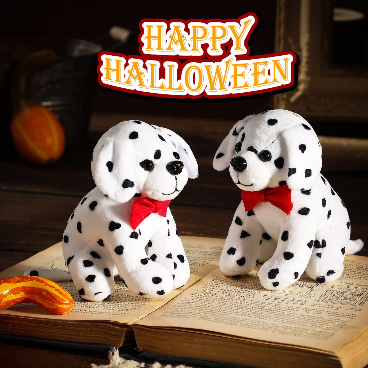 Jiuguva 6 Pcs Stuffed Dalmatian Dog Plush Spotted Puppy,Novelty Style