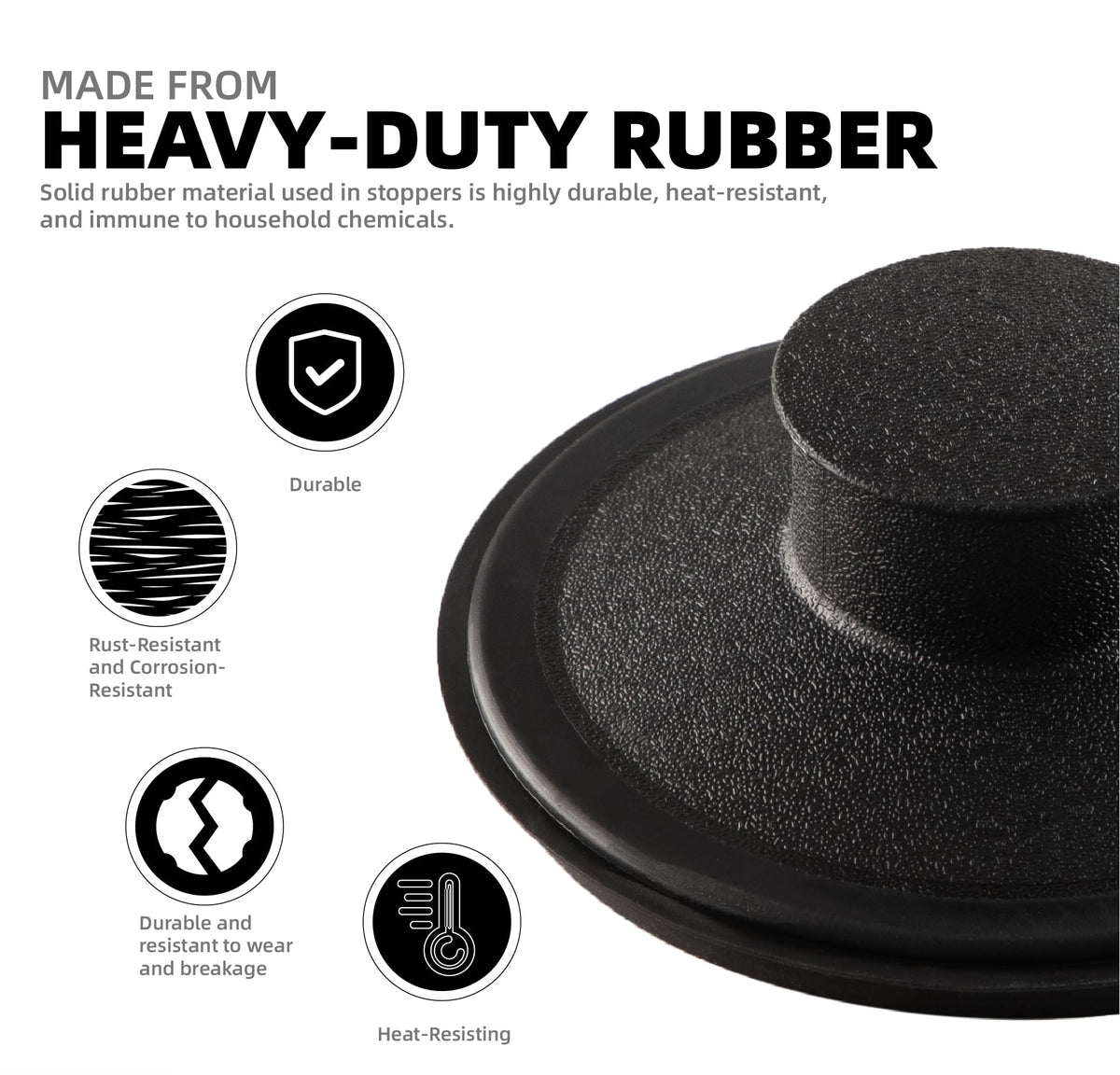 RQYEKDO 3-1/2" Kitchen Garbage Disposal Stopper Universal Drain Plug