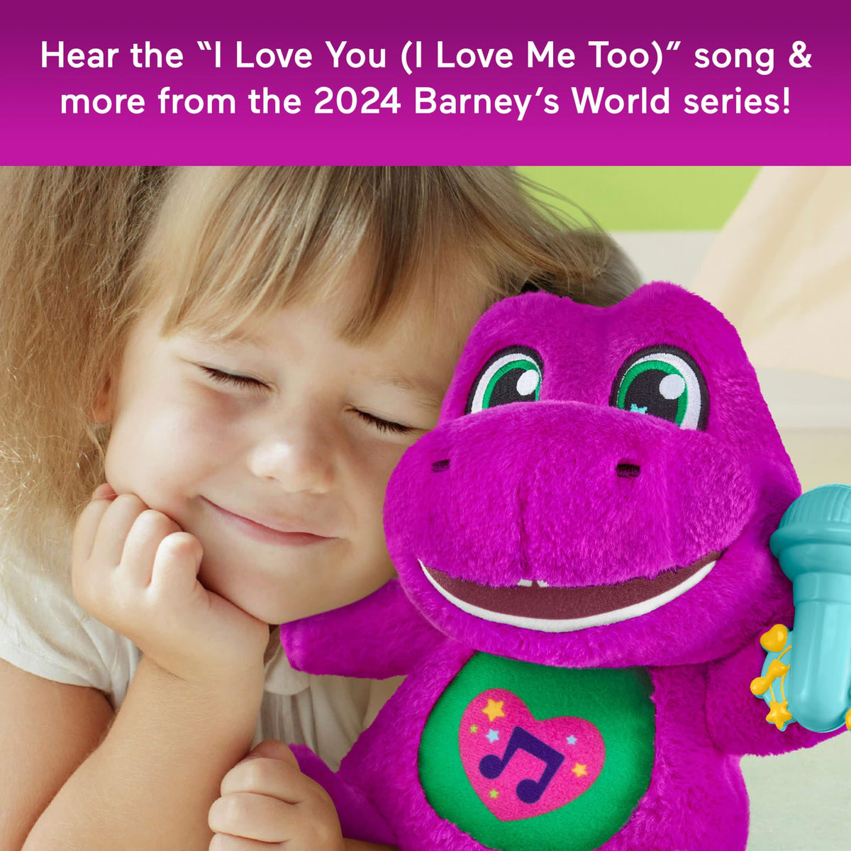 Fisher-Price Barney’s World Barney 10.5-inch Plush with Sounds