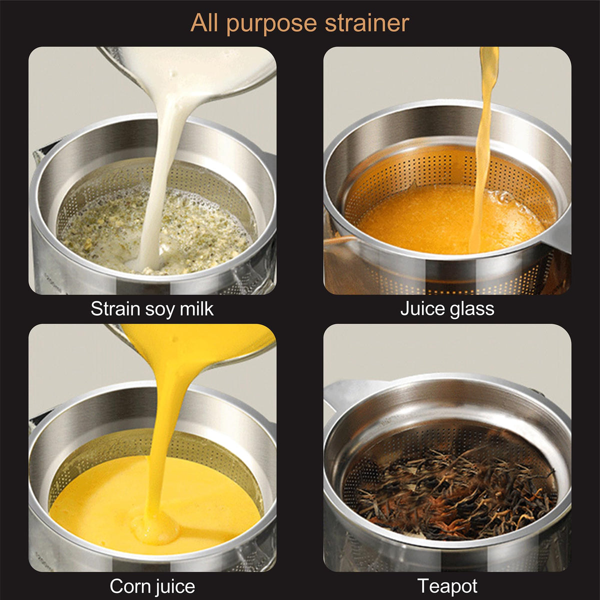Abdodar 50oz Glass Oil Strainer Container with Fine Mesh Strainer (1.5L)