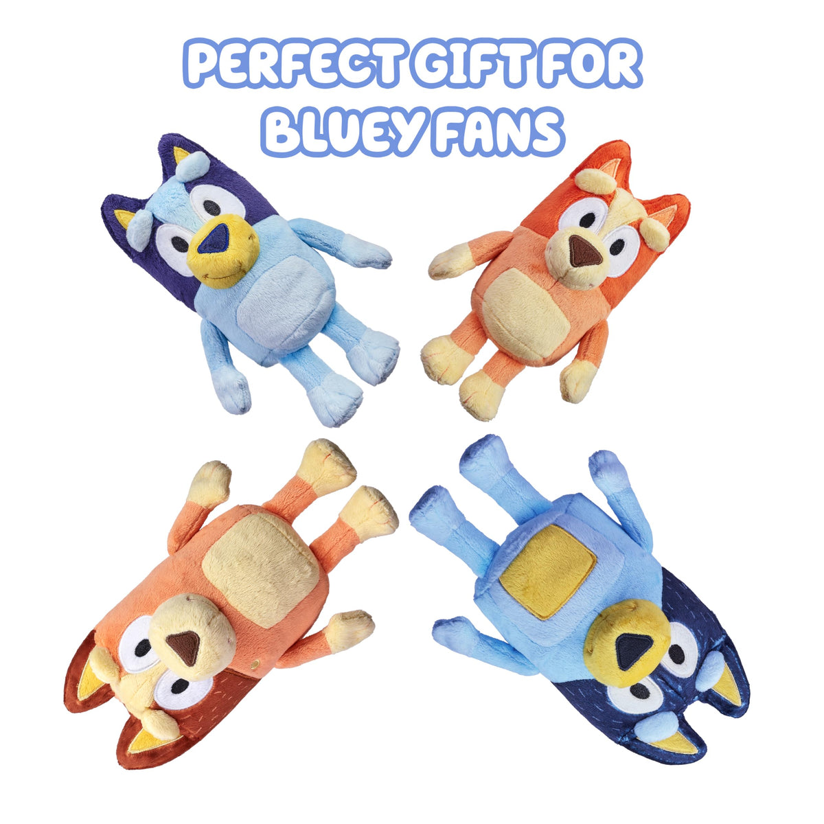 Bluey Heeler Family Stuffed Animal Set of 4, 7-8” Plush Figure Toys
