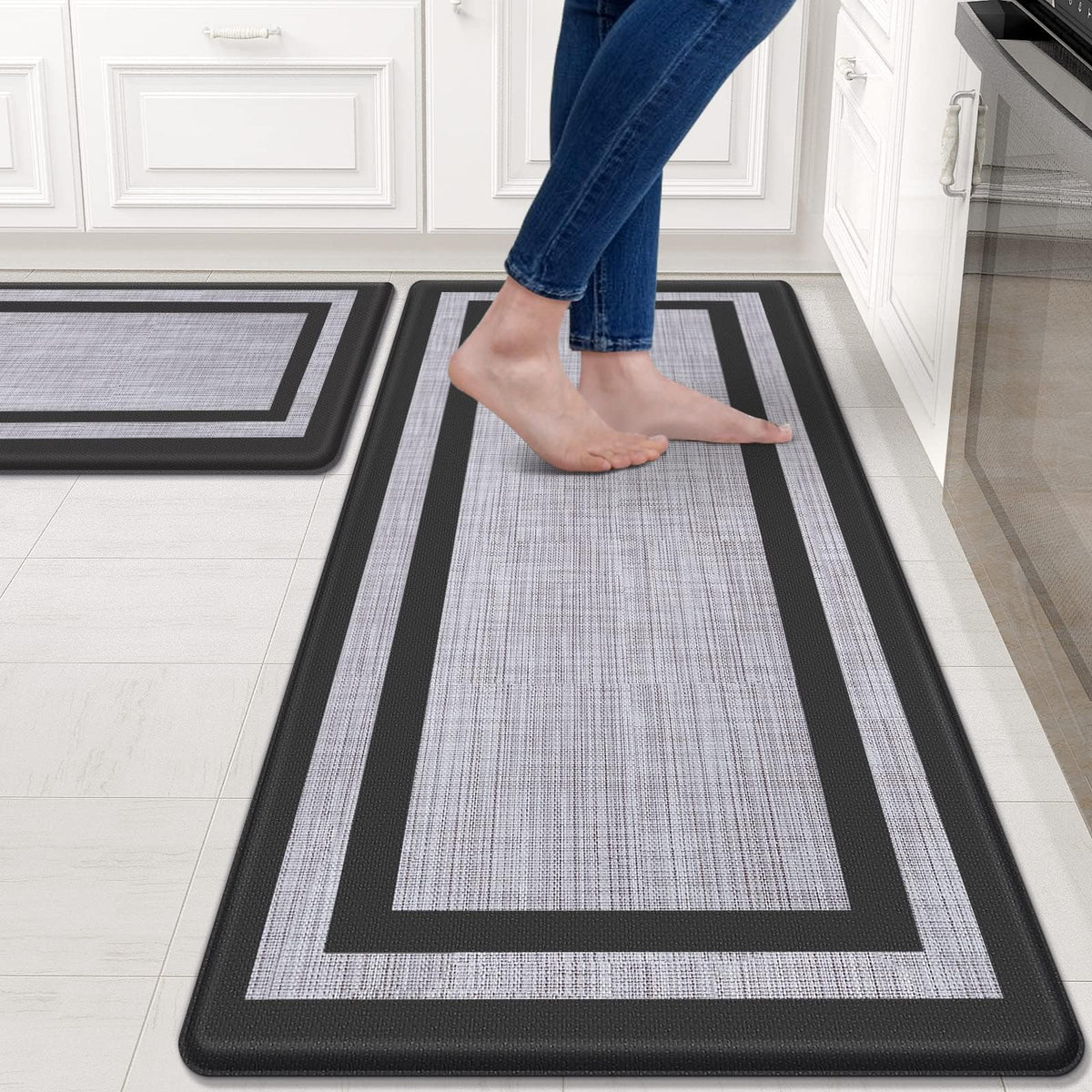 Mattitude Kitchen Mats Set of 2,Cushioned Anti-Fatigue Non-Skid Rug Sets