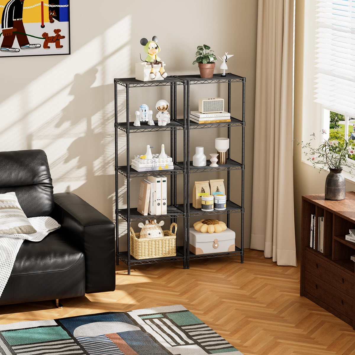 SINGAYE Metal Shelves Wire Shelving Storage Standing Adjustable Shelf Unit