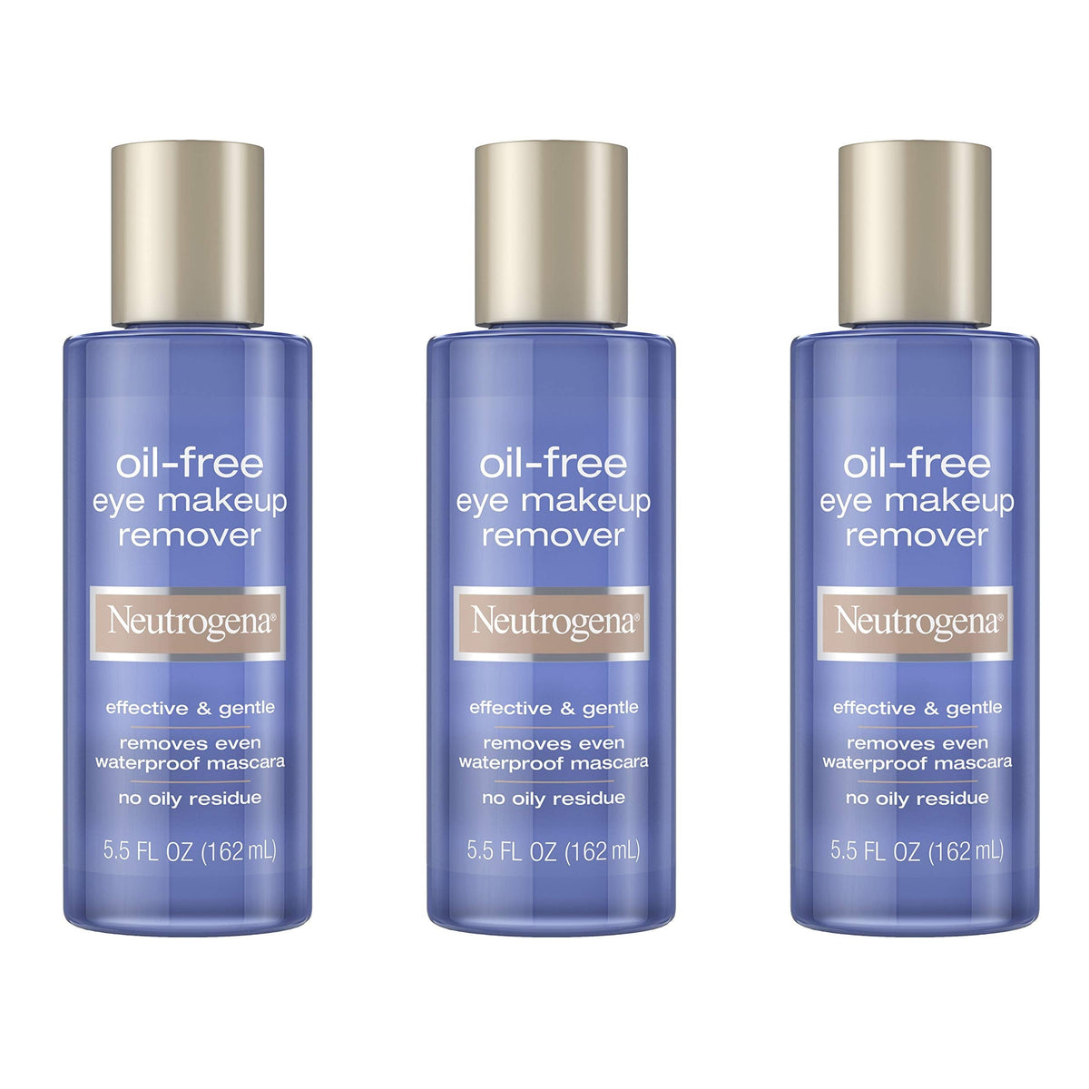 Neutrogena Gentle Oil-Free Eye Makeup Remover & Cleanser, 5.5 fl oz, 3 Pack