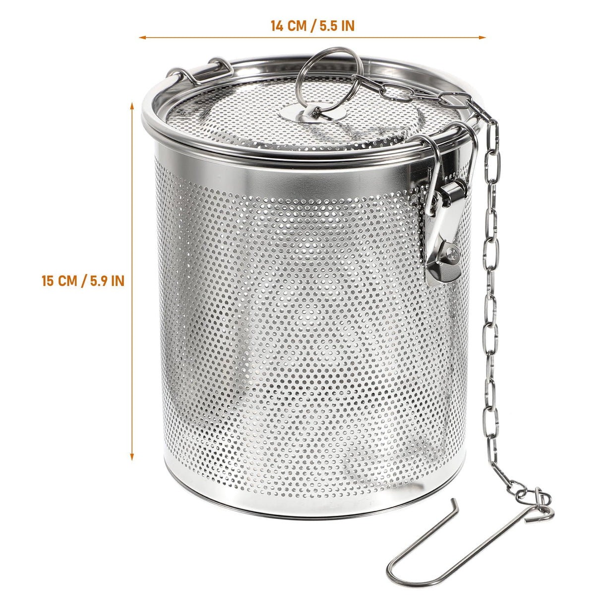 Yardwe Spice Infuser Basket, 6.29 x 5.51 x 5.51 Inch, Stainless Steel Mesh