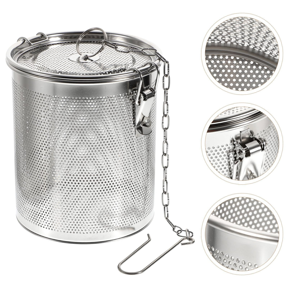 Yardwe Spice Infuser Basket, 6.29 x 5.51 x 5.51 Inch, Stainless Steel Mesh