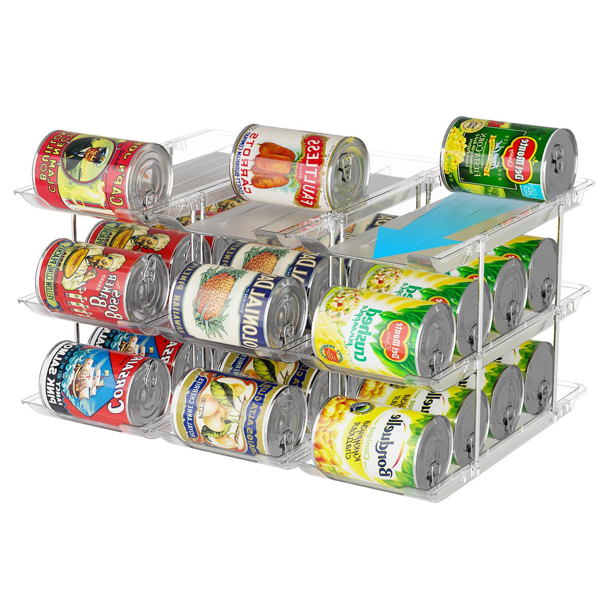 LXLXXL Can Organizer for Pantry Canned Food Storage Goods Holders 3 Tier