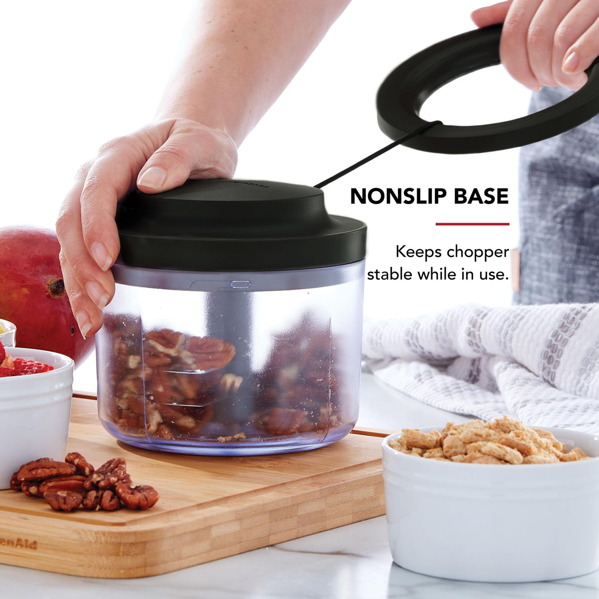 KitchenAid Manual Food Chopper, 3.8 Cup, Black
