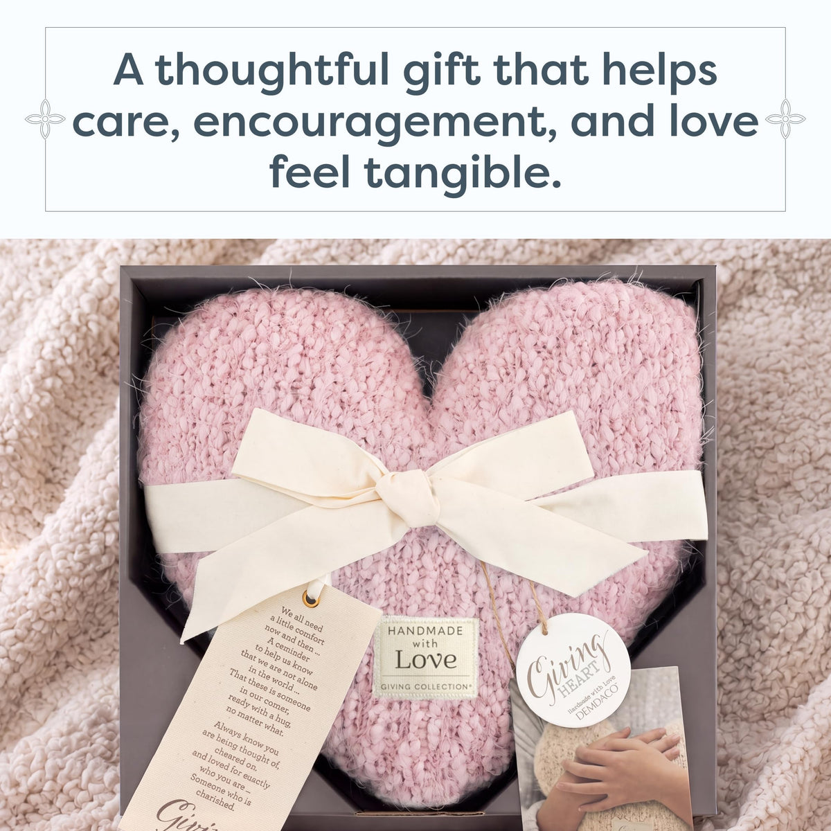 DEMDACO Giving Collection Pink Weighted Giving Heart, 1.85 lbs